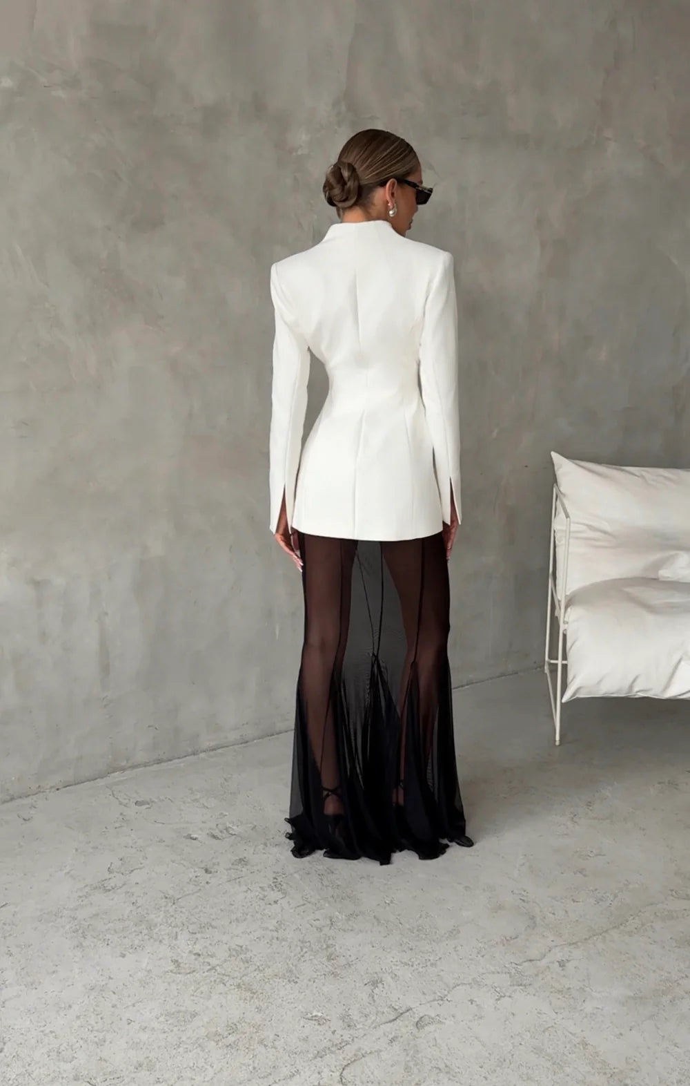 Iryne Black &amp; White Maxi Dress