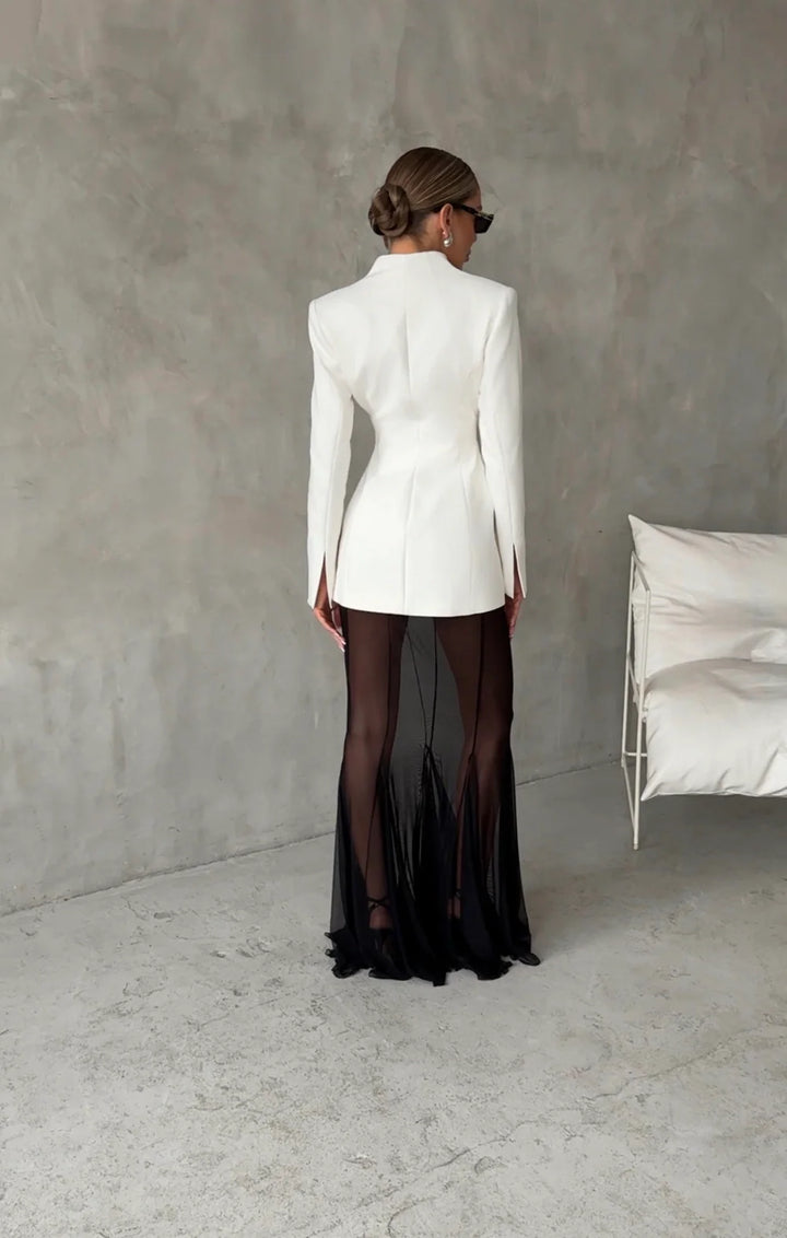 Iryne Black &amp; White Maxi Dress
