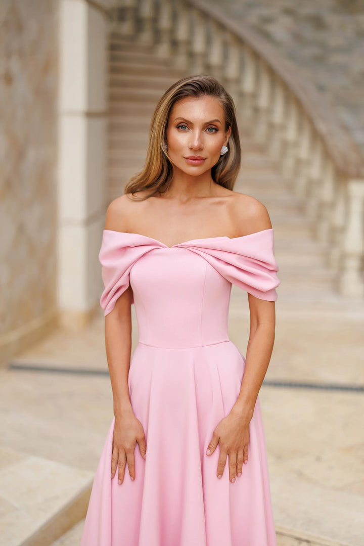 Positano Baby Pink Midi Dress