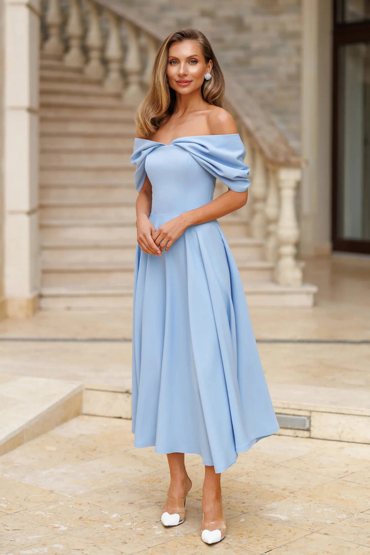 Positano Baby Blue Midi Dress