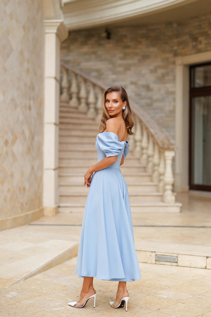 Positano Baby Blue Midi Dress