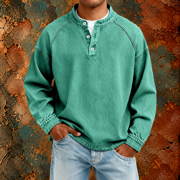 Stanley | Camiseta Henley Vaquera