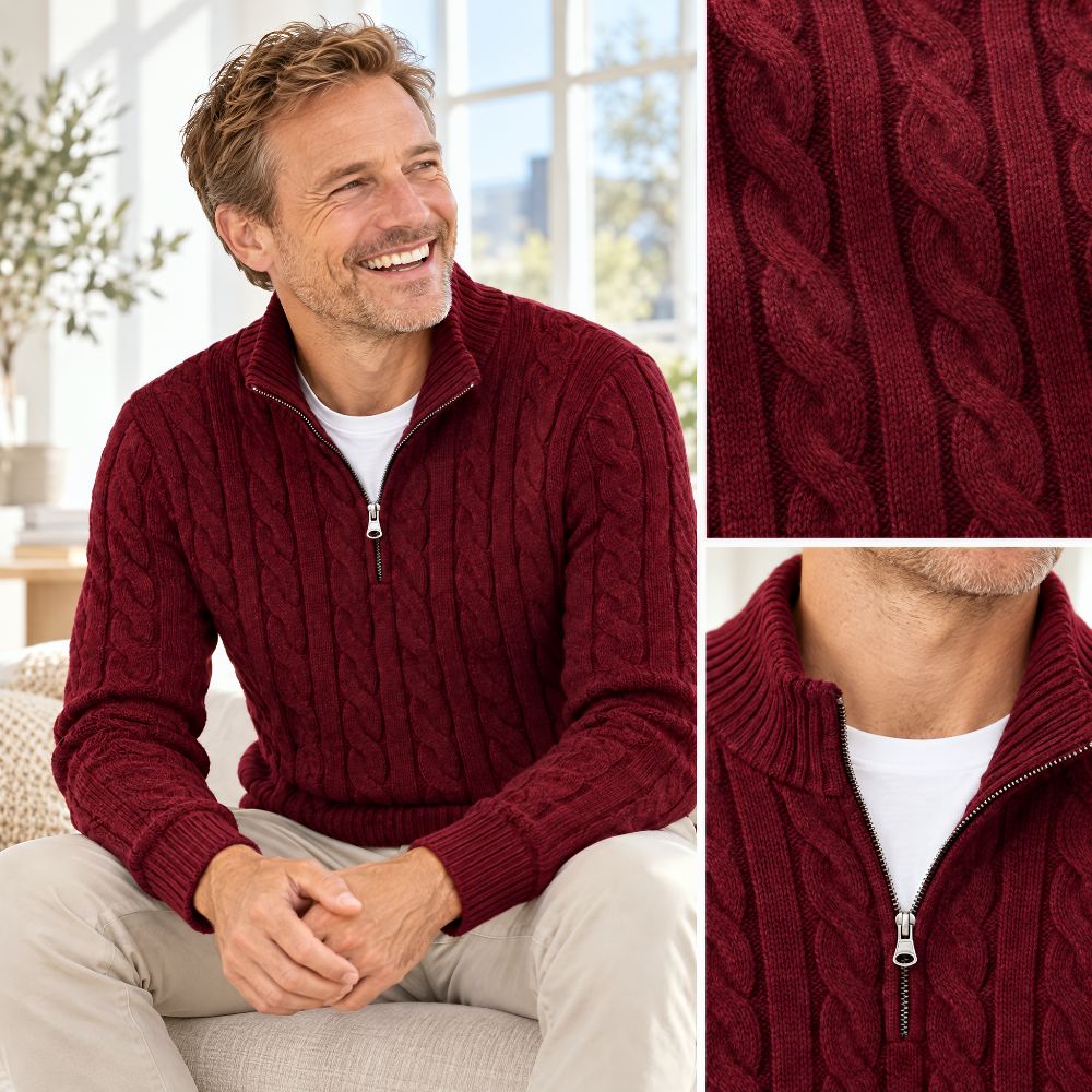 Jersey de Punto con Cremallera para Hombre