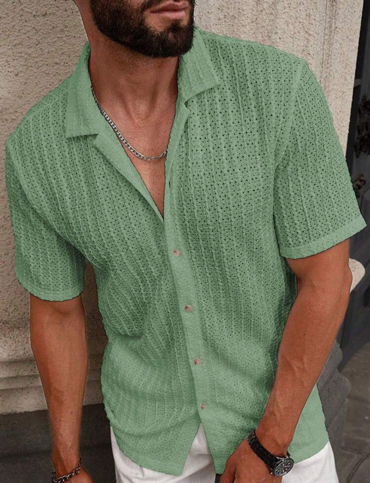 Knitted Short Sleeve Shirt – Slim Shape & Breathable Air