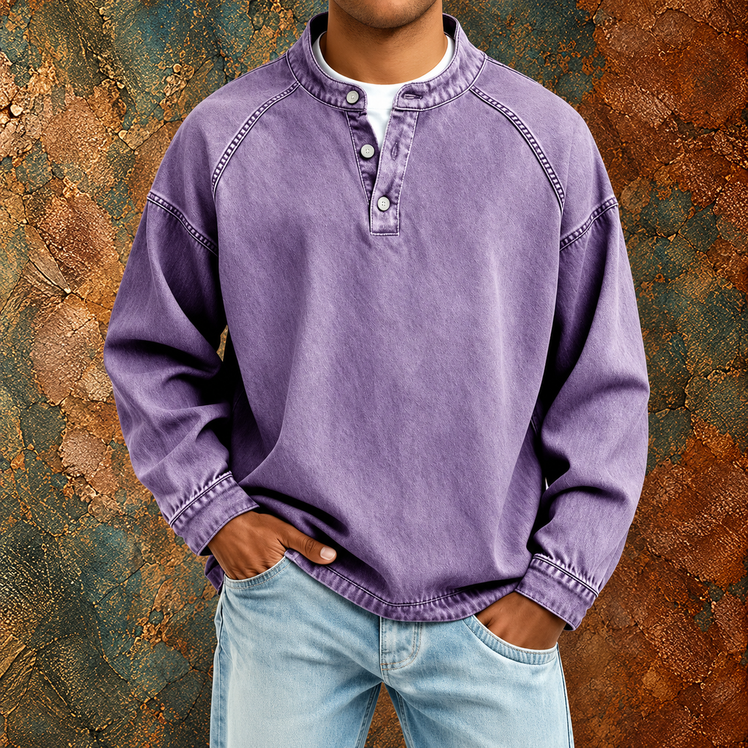 Stanley | Camiseta Henley Vaquera