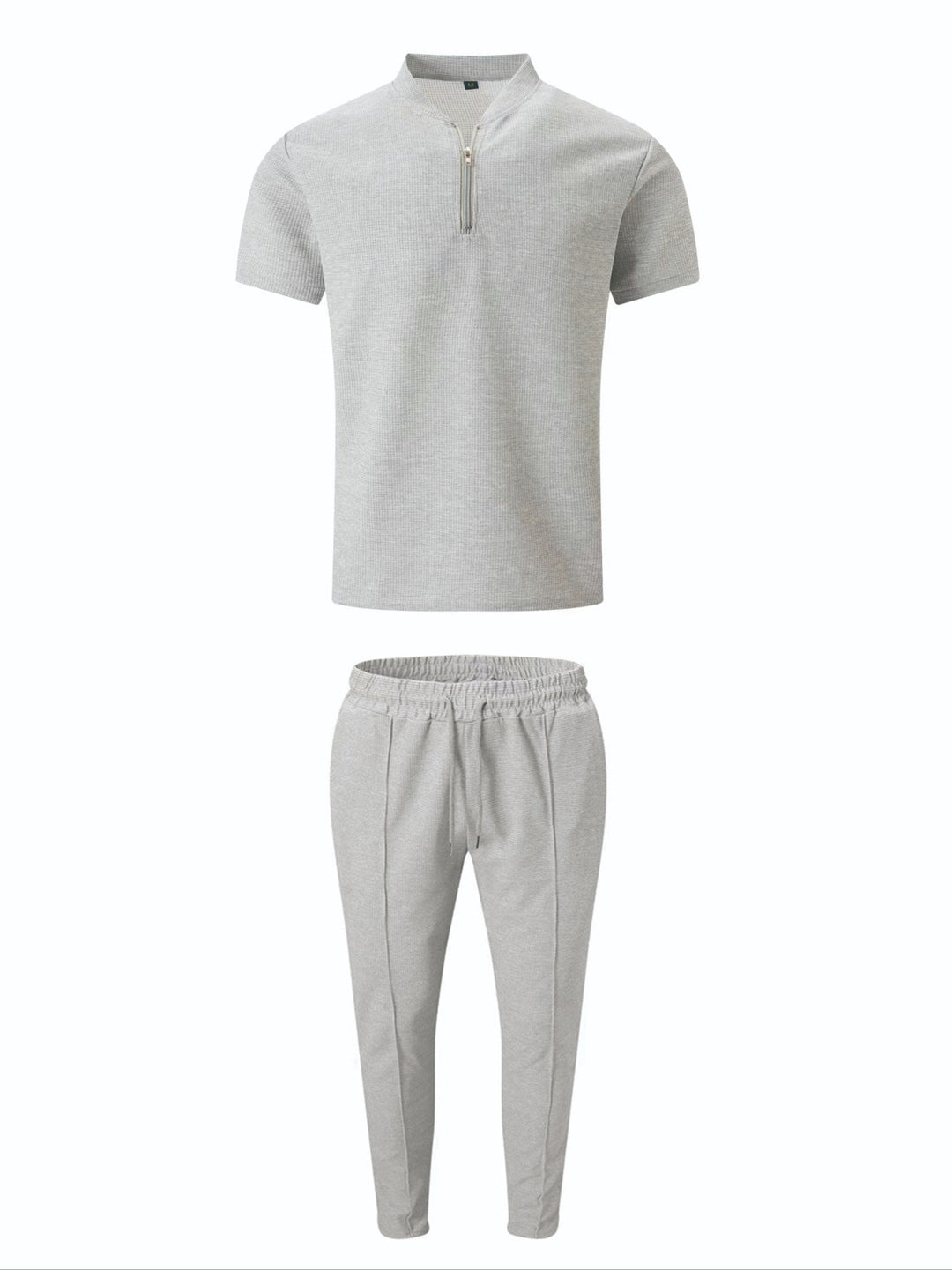 Leisure Set - Short Sleeve Shirt And Tailored Slim Fit