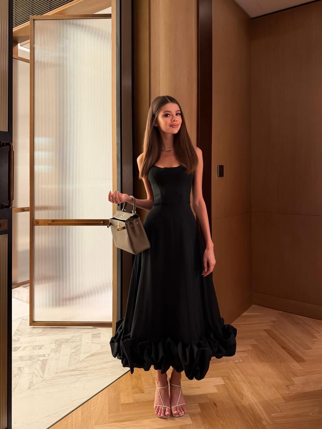 Liana Black Midi Dress