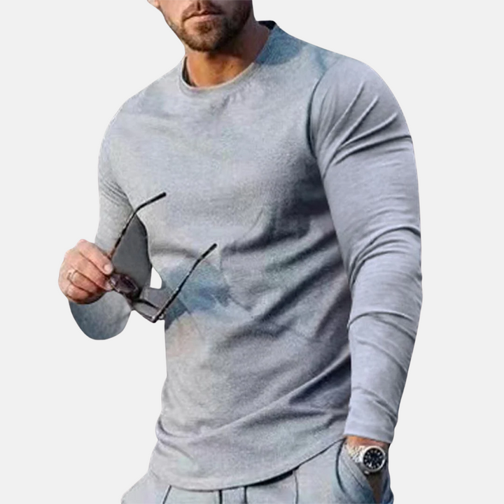 Long Sleeve Tee - Soft-Blend Digital Print & Easy Layering