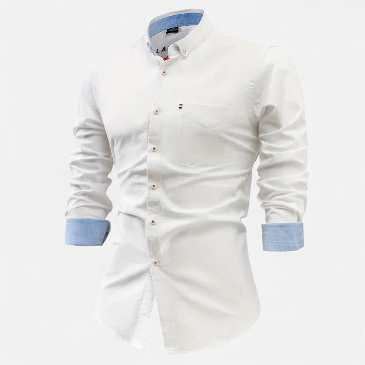 Long Sleeve Utility Shirt – Soft Blend And Structured Shape
