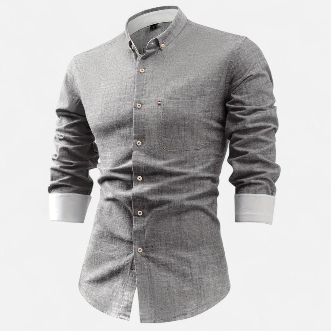 Long Sleeve Utility Shirt – Soft Blend And Structured Shape