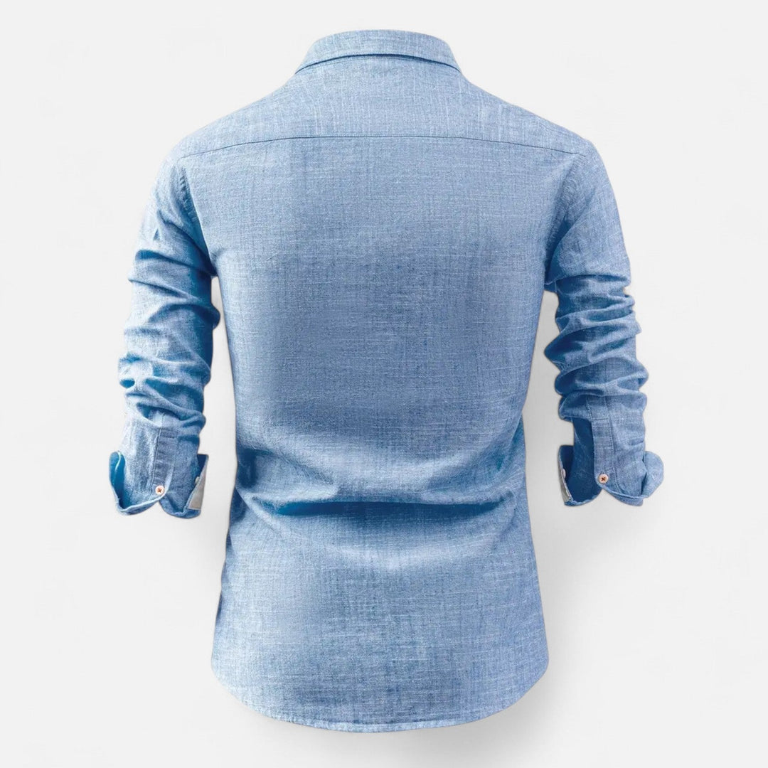 Long Sleeve Utility Shirt – Soft Blend And Structured Shape
