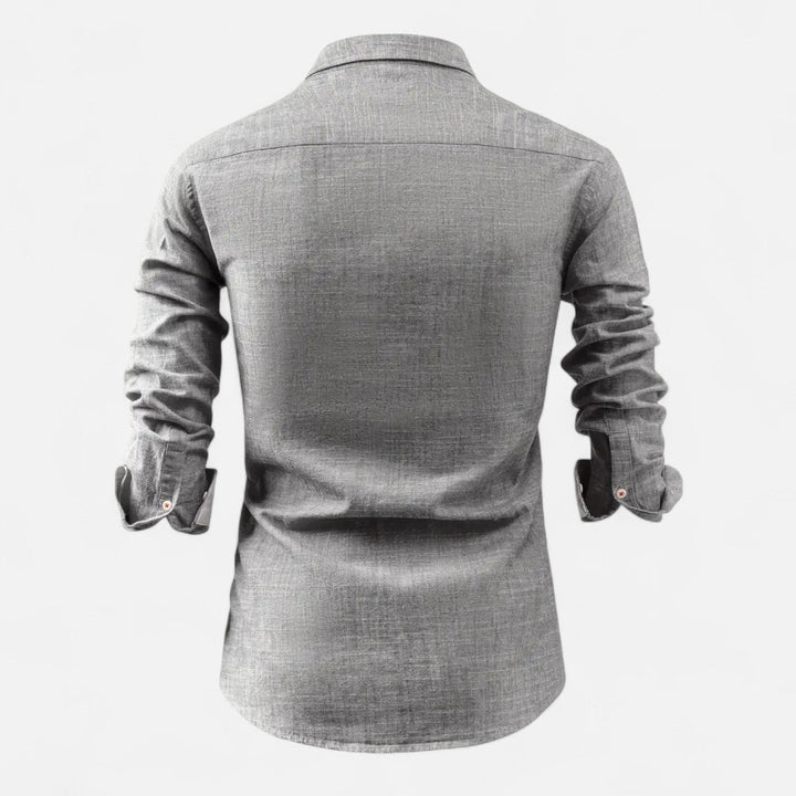 Long Sleeve Utility Shirt – Soft Blend And Structured Shape