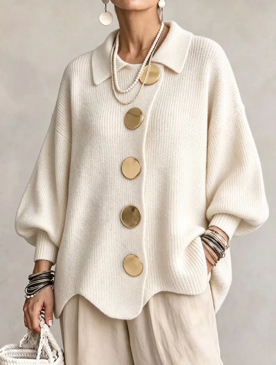 Isadora | Cárdigan Oversize con Botones