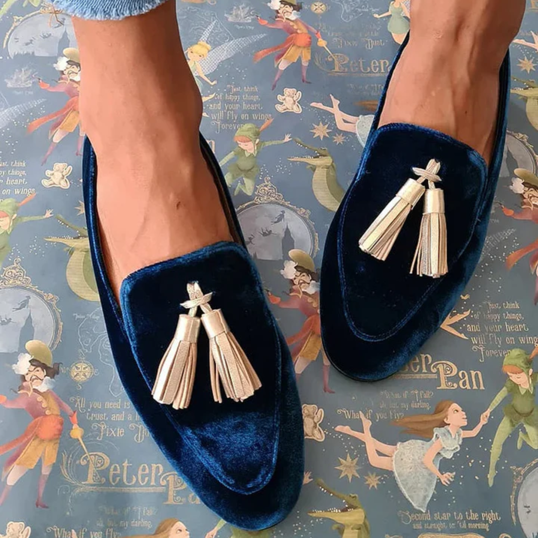 Celeste | Mocasines con Flecos