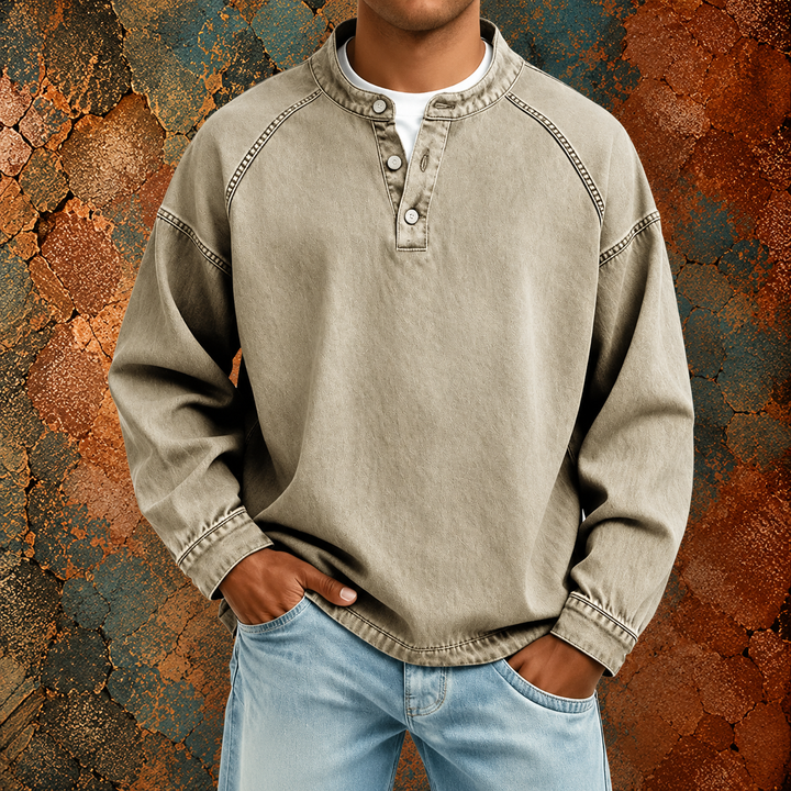 Stanley | Camiseta Henley Vaquera