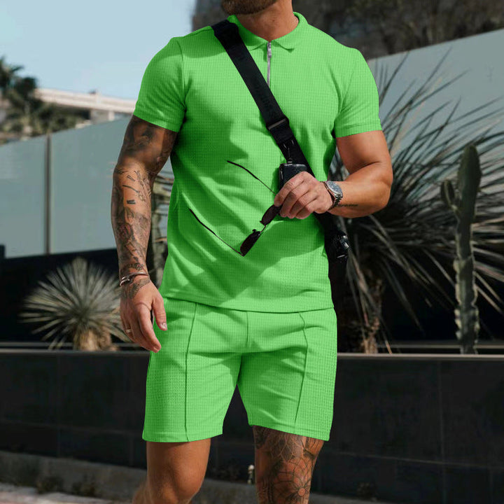 Polo Outfit Set - Zip Front Top & Breathable Flexible Fit