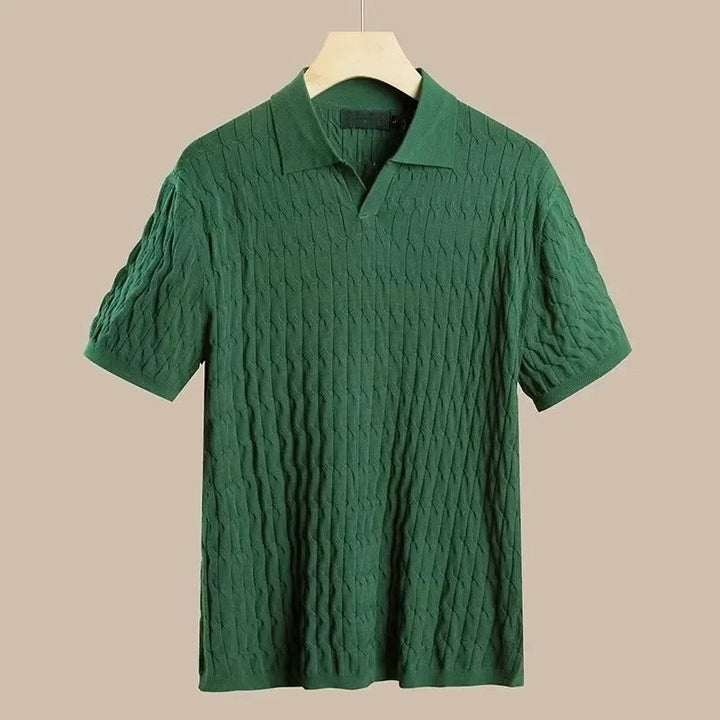 Polo Shirt – Fine Rope Knit & Enhanced Airflow Comfort