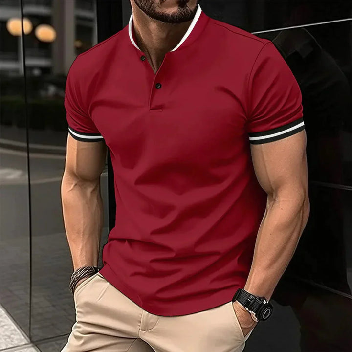 Polo Shirt - Raised Collar And Breathable Stretch Blend