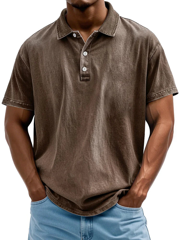 Polo Shirt – Ribbed Collar & Short Placket Breathable