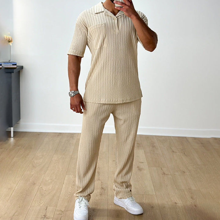 Polo Shirt Set – Polyester Blend Short Sleeve & Easy Move
