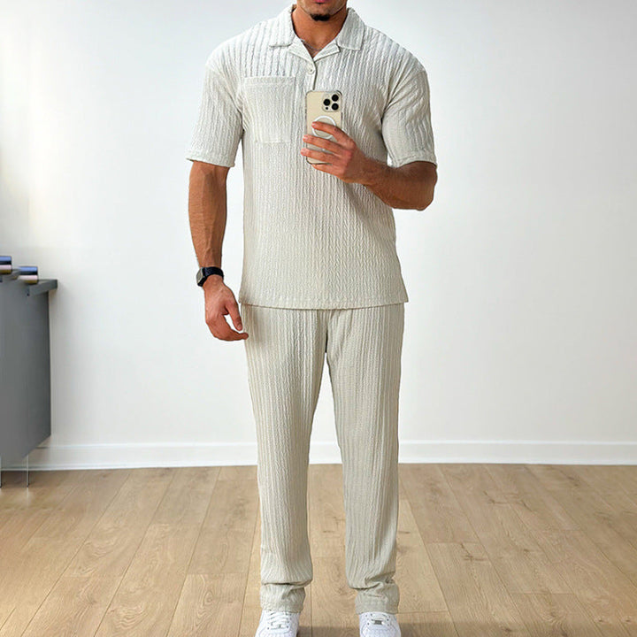 Polo Shirt Set – Polyester Blend Short Sleeve & Easy Move