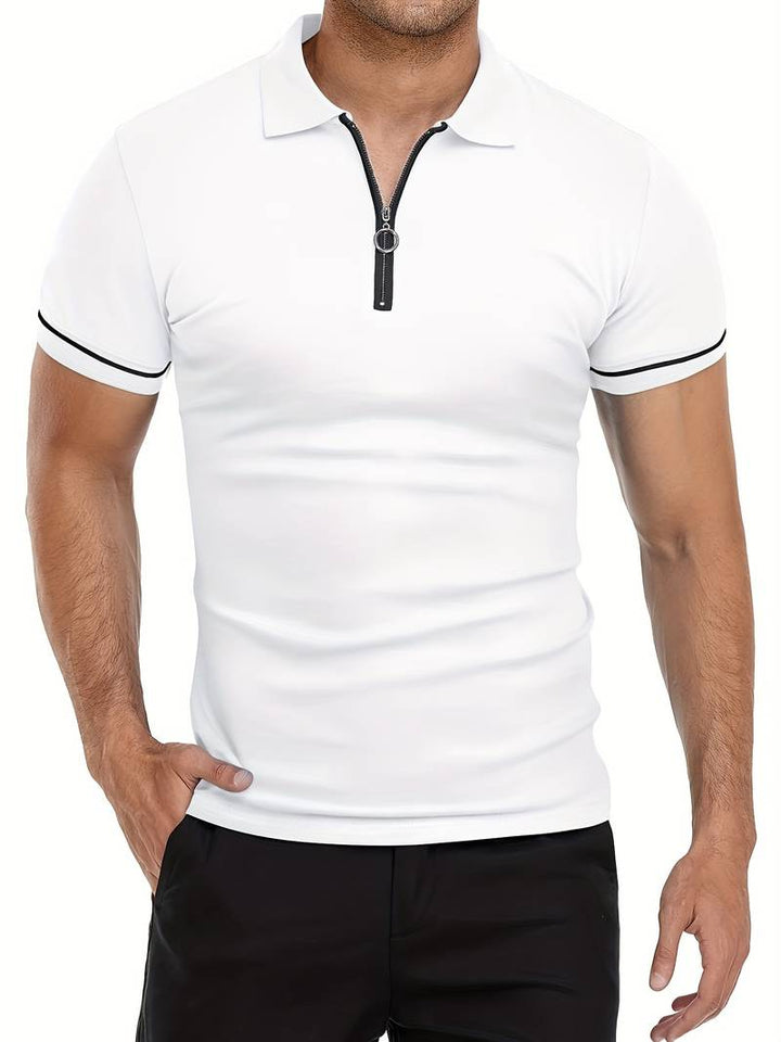 Polo Shirt – Soft Blend Slim Shape & Breathable Zipper Neck