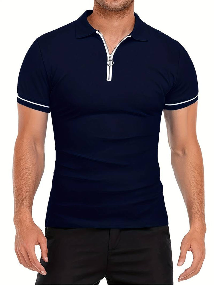 Polo Shirt – Soft Blend Slim Shape & Breathable Zipper Neck