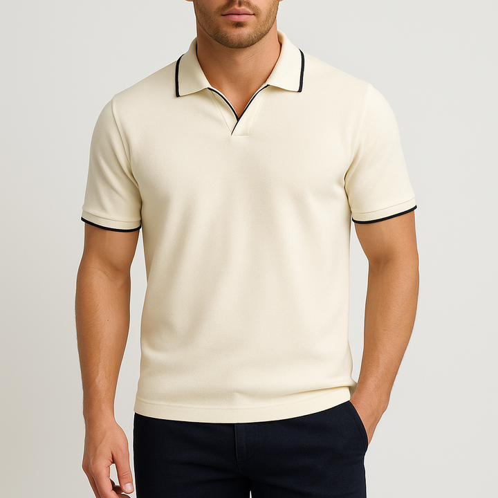Polo Shirt – Structured Contrast Trim And Breathable Shape