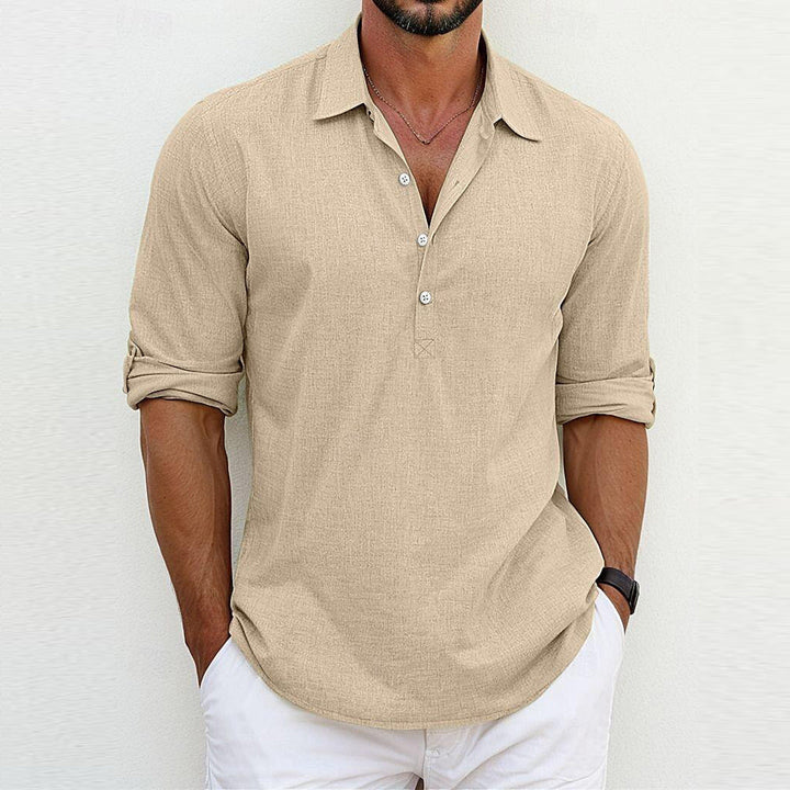 Polyester Blend Polo Shirt – Classic Collar & Loose Fit