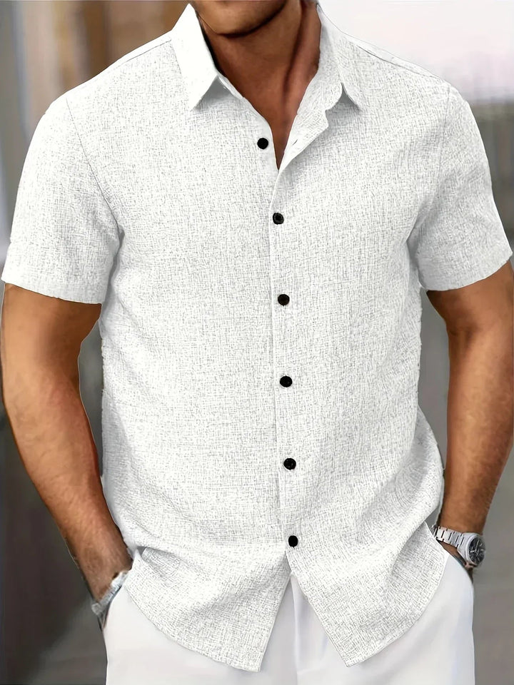 Polyester Blend Shirt – Button Front & Breathable Fit