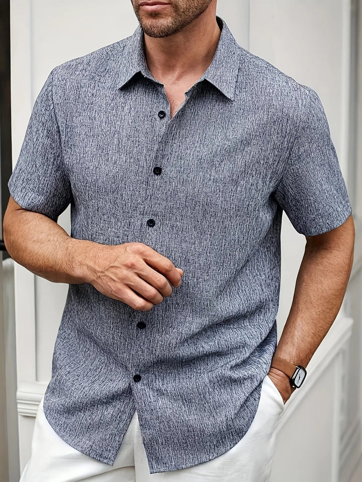 Polyester Blend Shirt – Button Front & Breathable Fit