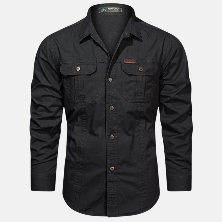 Polyester Blend Shirt – Front Side Pockets & Secure Storage