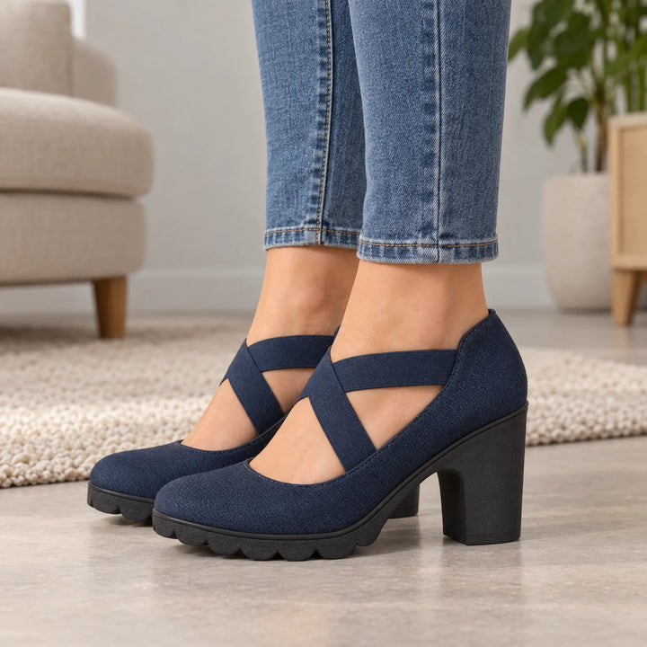 Zapatos Mary Jane con Tiras Cruzadas