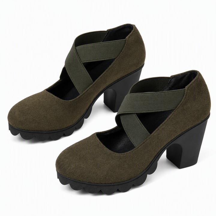 Zapatos Mary Jane con Tiras Cruzadas