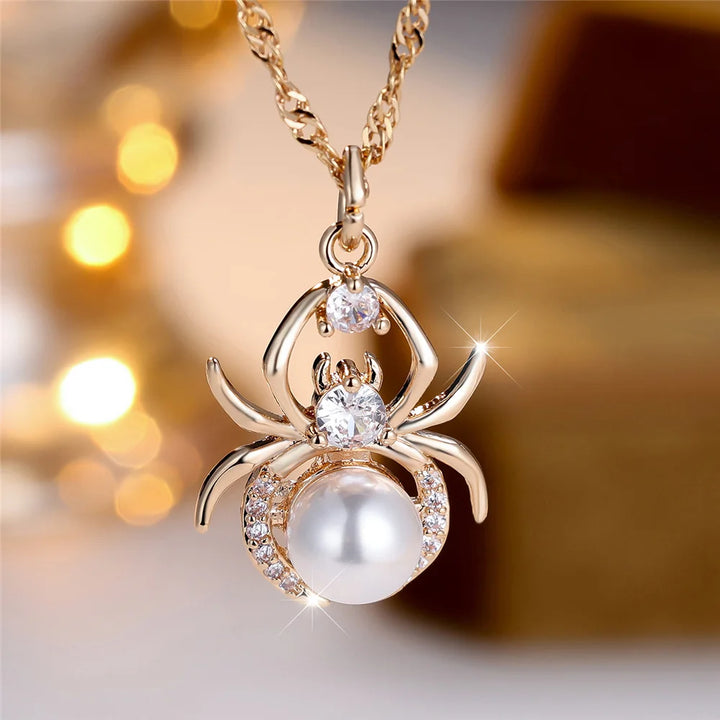 Aranea | Crystal Spider Pendant Necklace