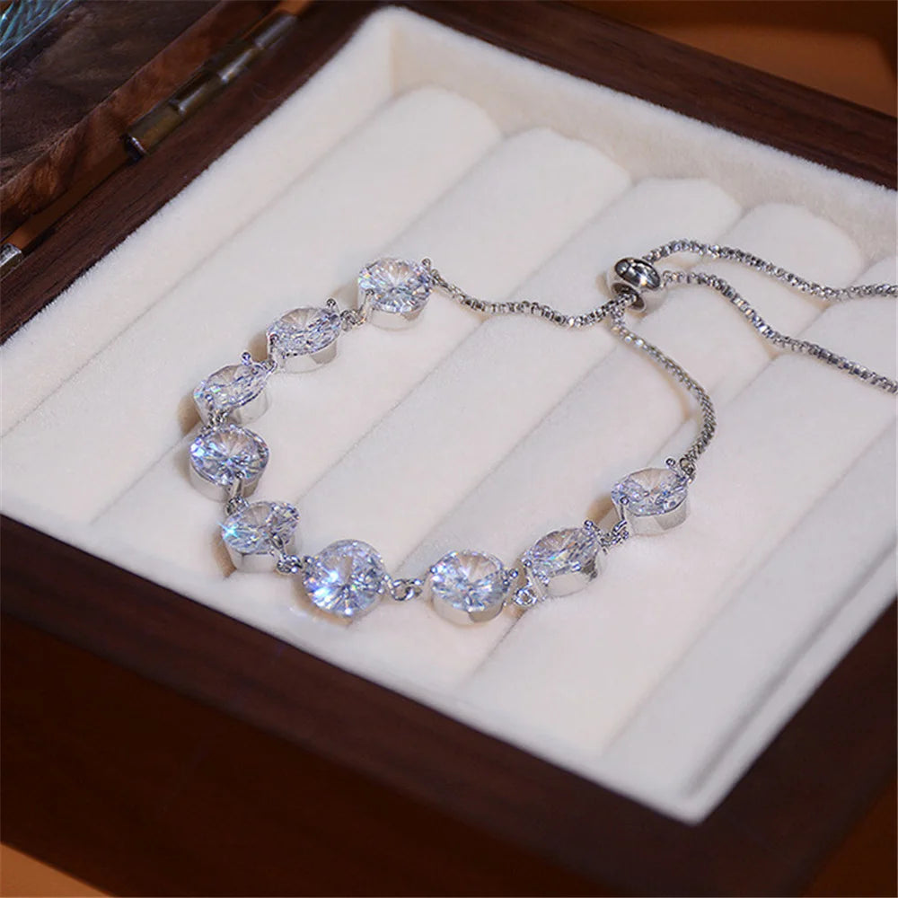 Colette Crystal Bow Bracelet close-up detail