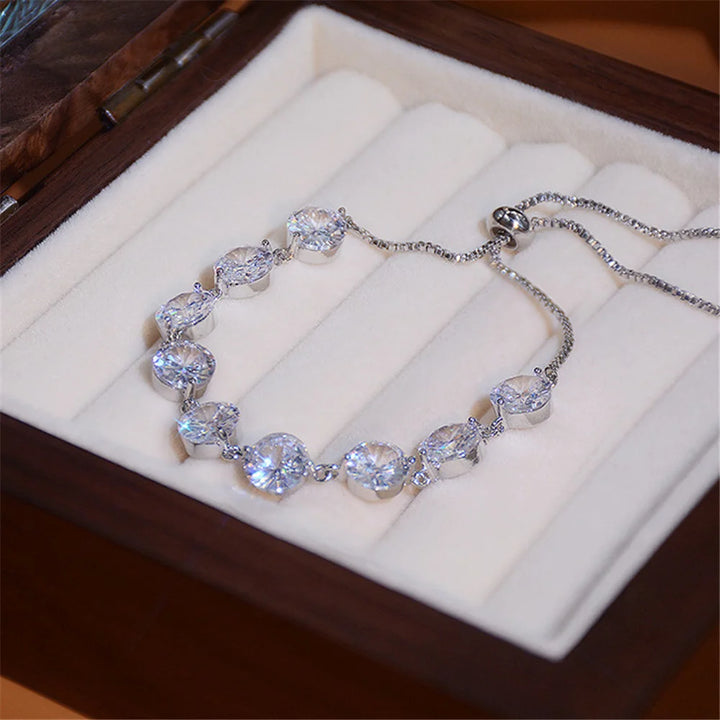 Colette Crystal Bow Bracelet close-up detail
