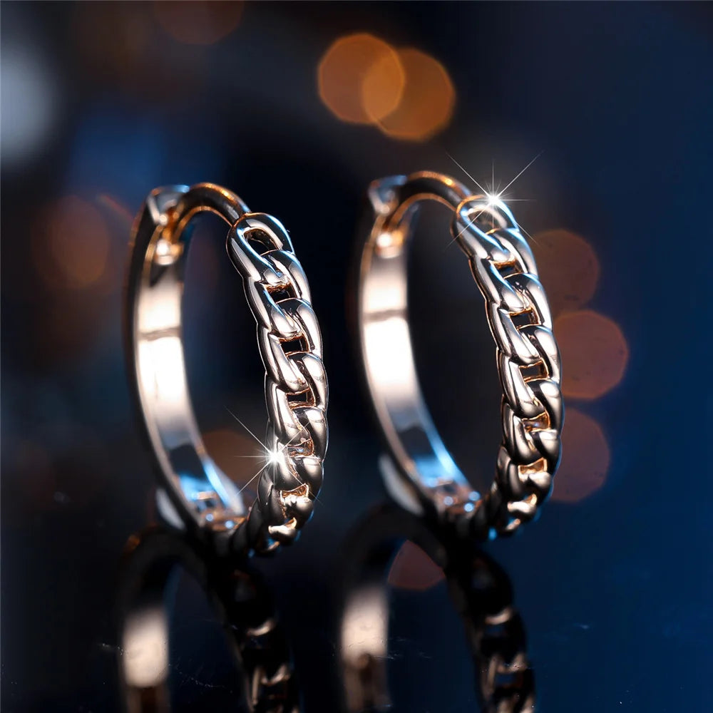 Charme vrouwelijke ronde hoepel oorbellen goud kleur eenvoudige bruiloft sieraden voor vrouwen
