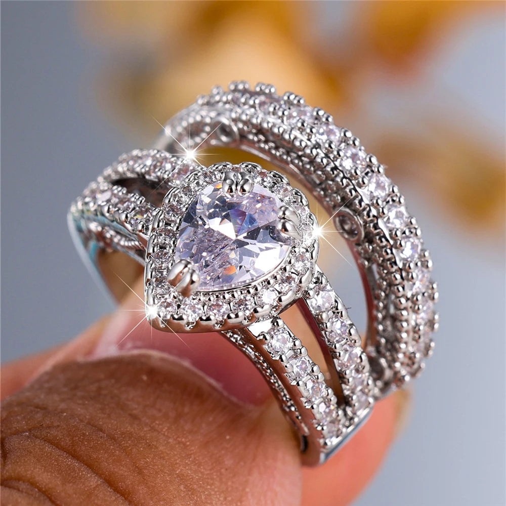 Camille Crystal Bridal Ring Set