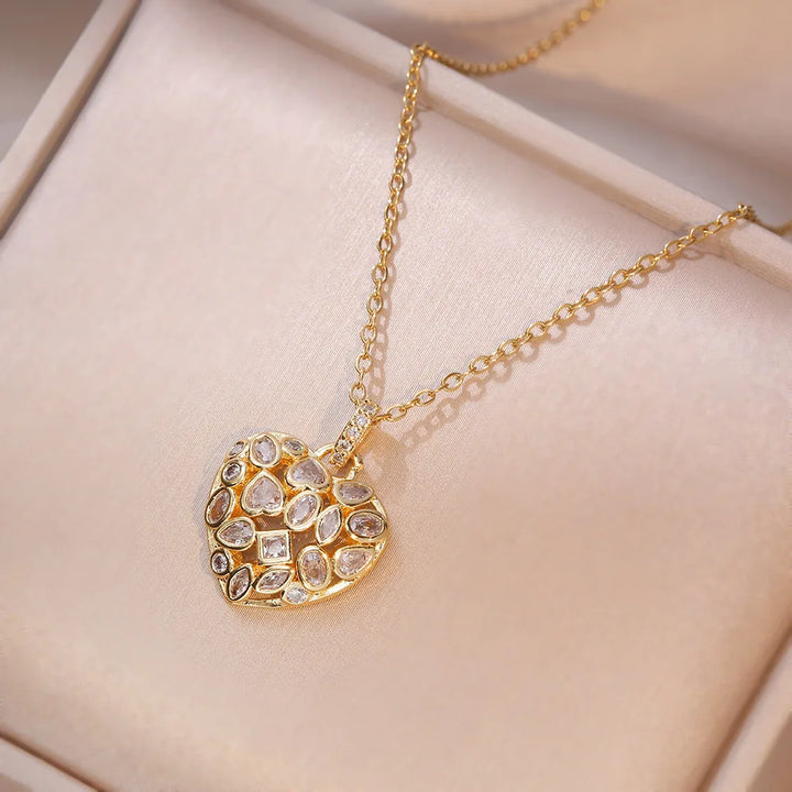Amorina | Crystal Heart Pendant Necklace