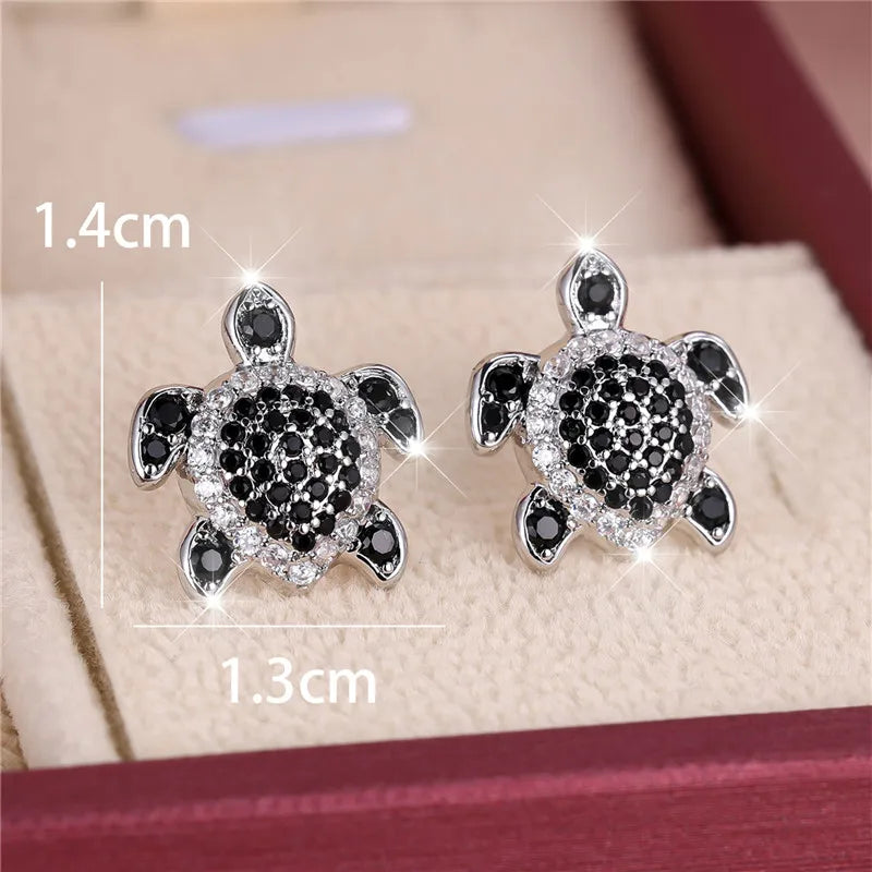 Tortuga | Black Turtle Stud Earrings