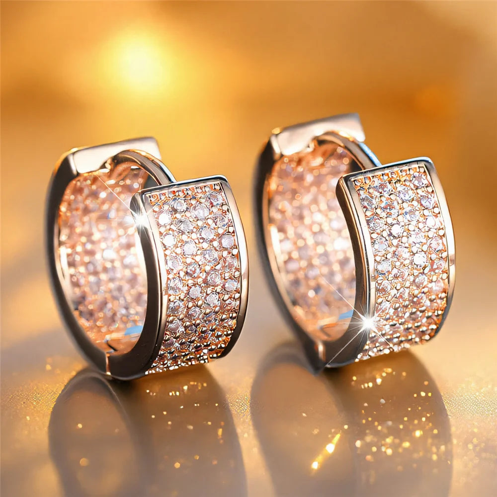 Seraphine Crystal Halo Hoop Earrings