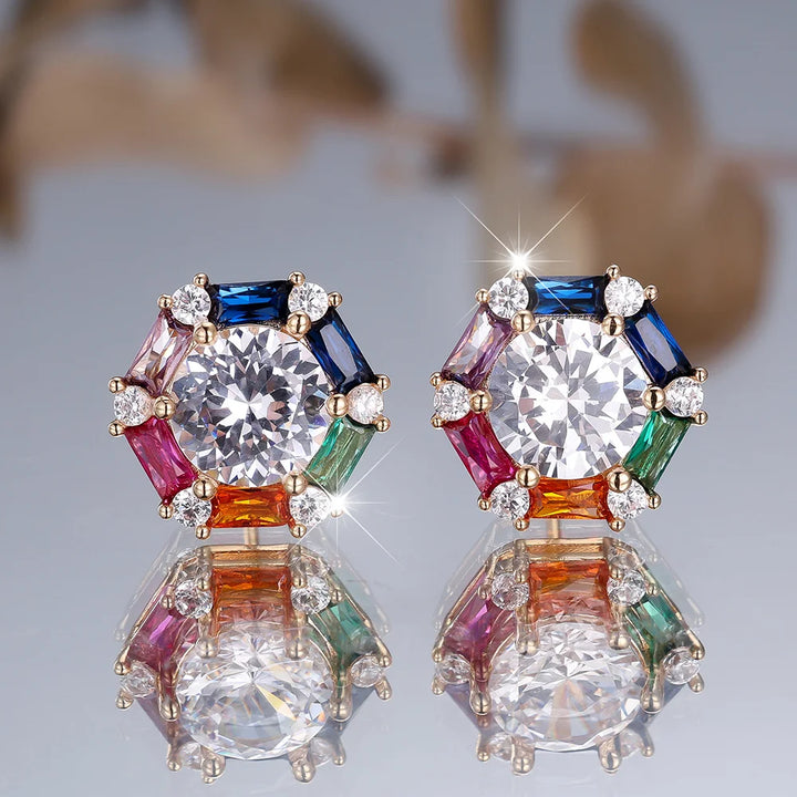 Prisma Rainbow Heart Earrings alternate view