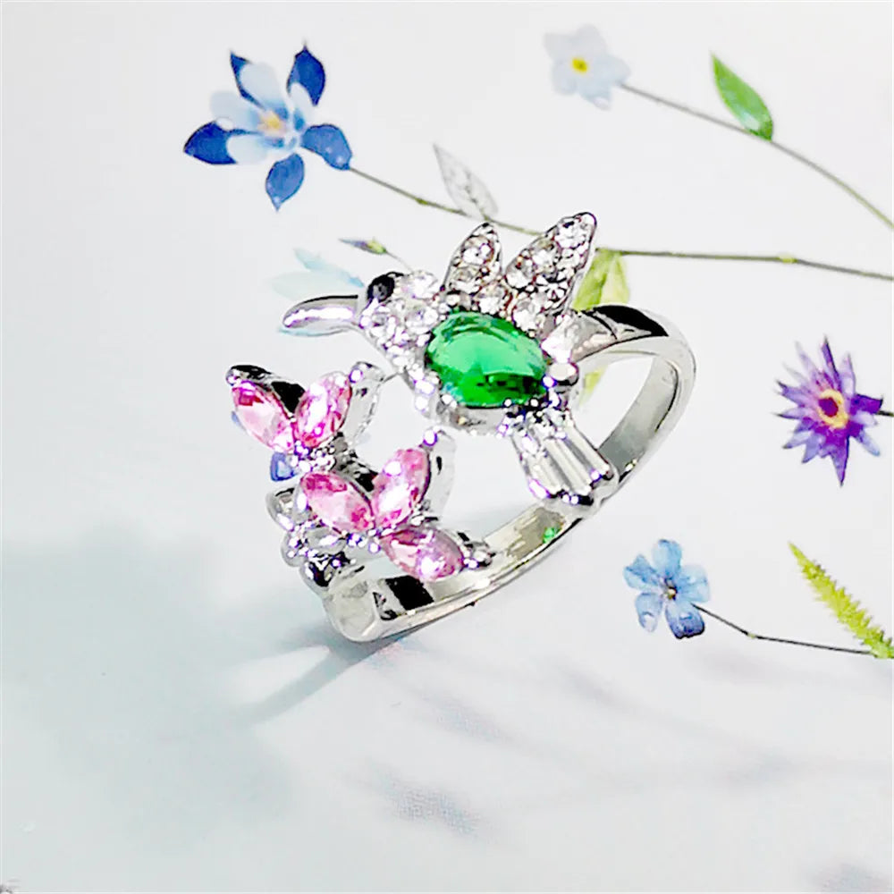 Liora Bird Garden Open Ring close-up detail
