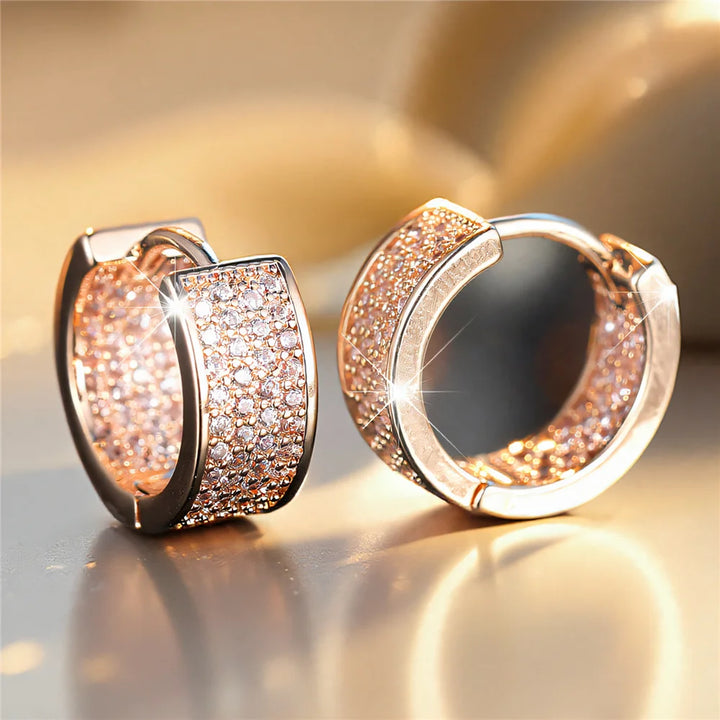 Seraphine Crystal Halo Hoop Earrings hero view