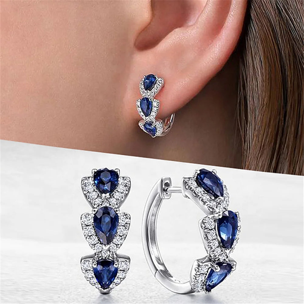 Vivia Colorstone Hoop Earrings alternate view