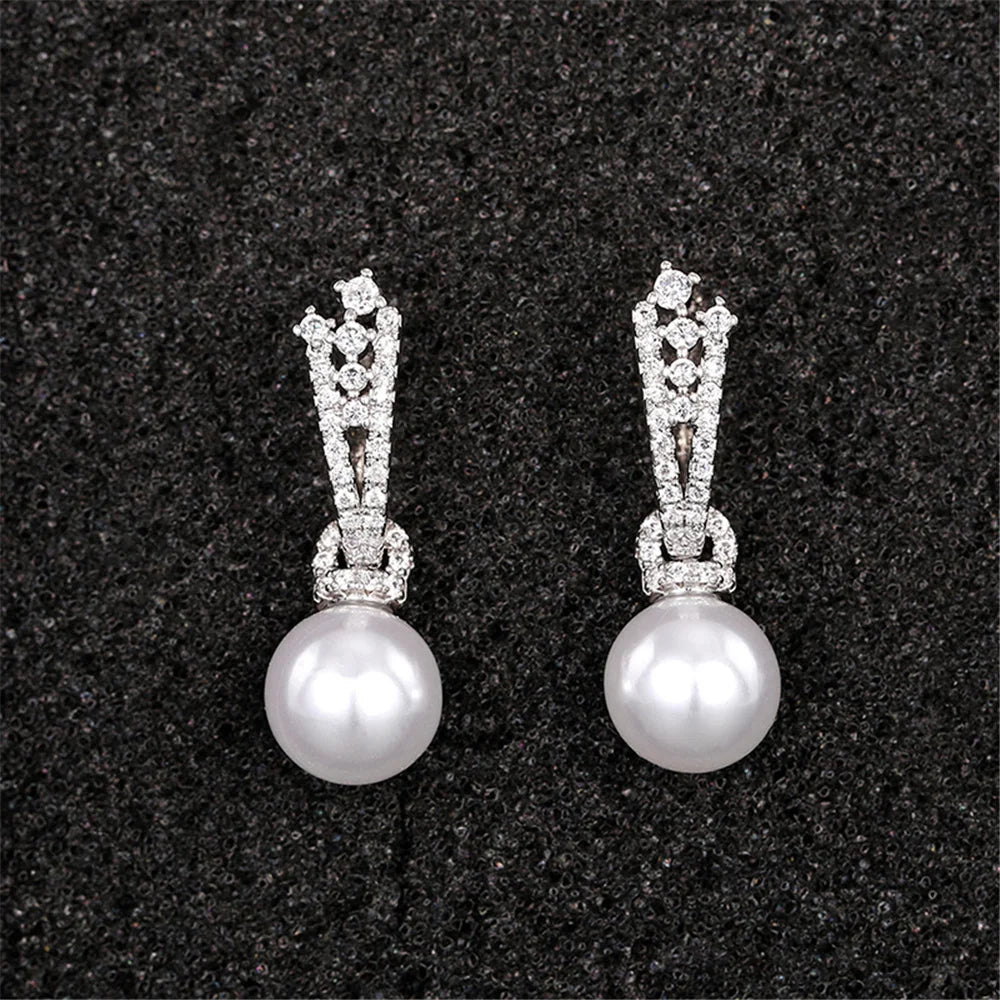 Lunelle Pearl-Look Hoop Earrings styled view