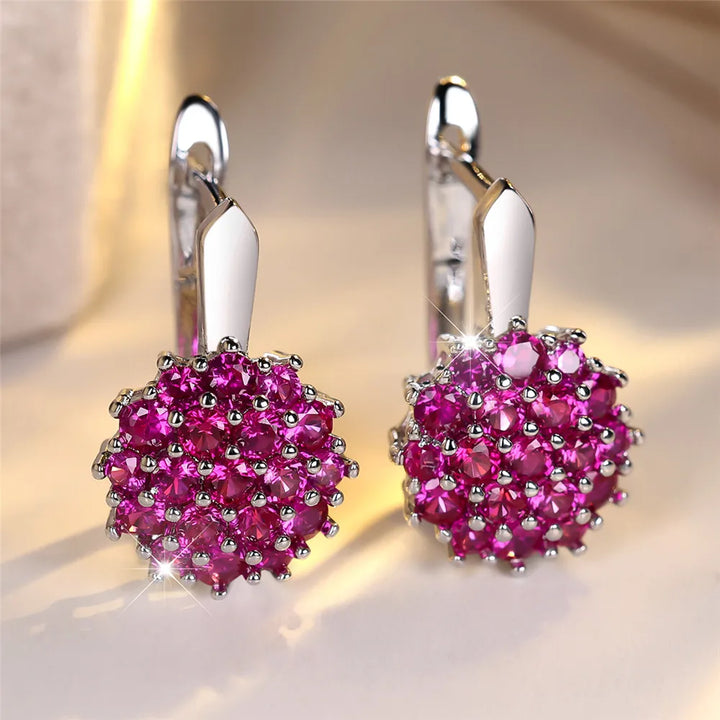 Rosalia Sunflower Crystal Hoop Earrings alternate view