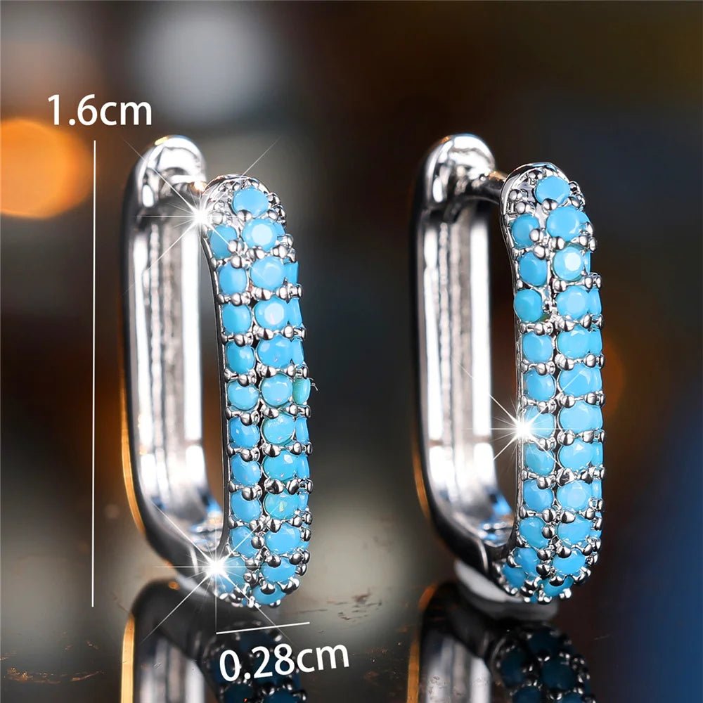 Selene Petite Crystal Stud Earrings styled view