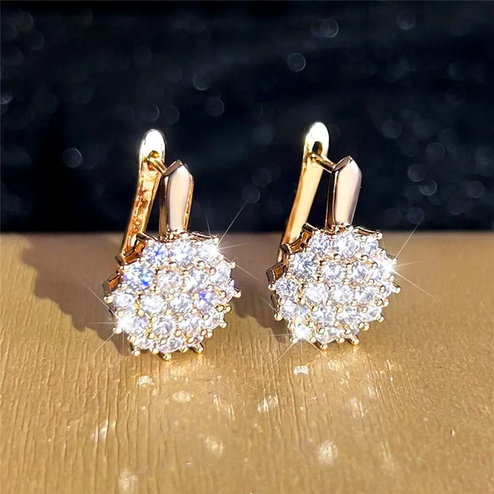 Clairette | White Crystal Clip Earrings